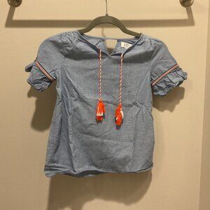 crown and ivy girl's blue top size small